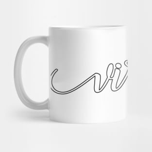 Virgo Zodiac Script Sticker Mug